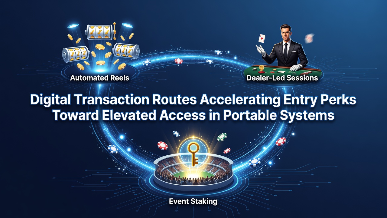 Digital transaction interfaces on mobile devices connecting slot reels, live dealer tables, and sports betting events