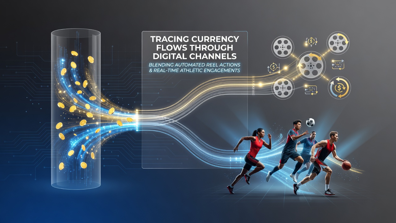 Digital interface showing interconnected currency flows between automated reel games and real-time sports betting platforms